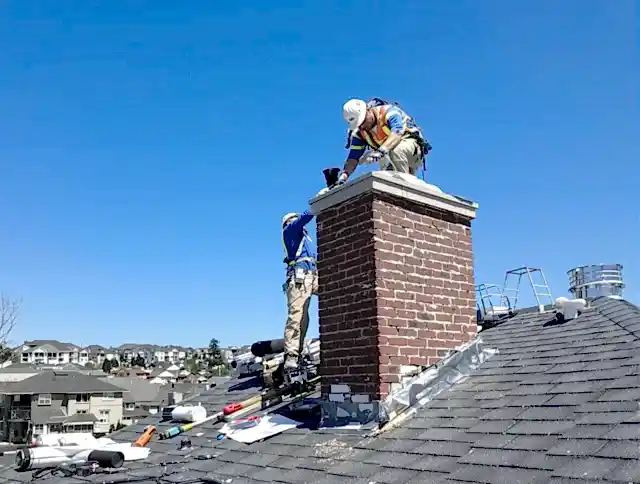 Gilbert Chimney Sweep repairing a chimney crown in Gilbert, AZ
