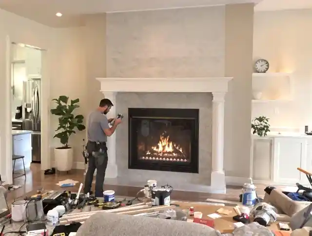 Newly installed fireplace by Gilbert Chimney Sweep in Gilbert, AZ