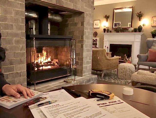 Gilbert Chimney Sweep verifying fireplace safety measures in Gilbert, AZ